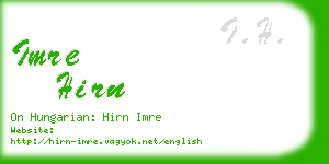 imre hirn business card